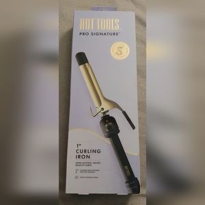 New Hot Tools Pro Artist 24K Gold Curling Iron Long Lasting, Defined Curls 1"